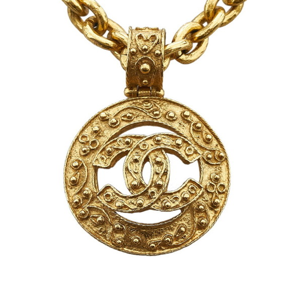 Chanel coco mark round necklace gold plated ladies CHANEL - Picture 2 of 7